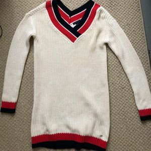 Varsity sweater dress